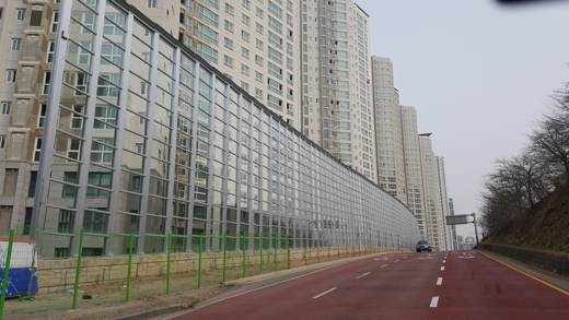 용인 성복 주상복합 방음벽 준공 소음측정